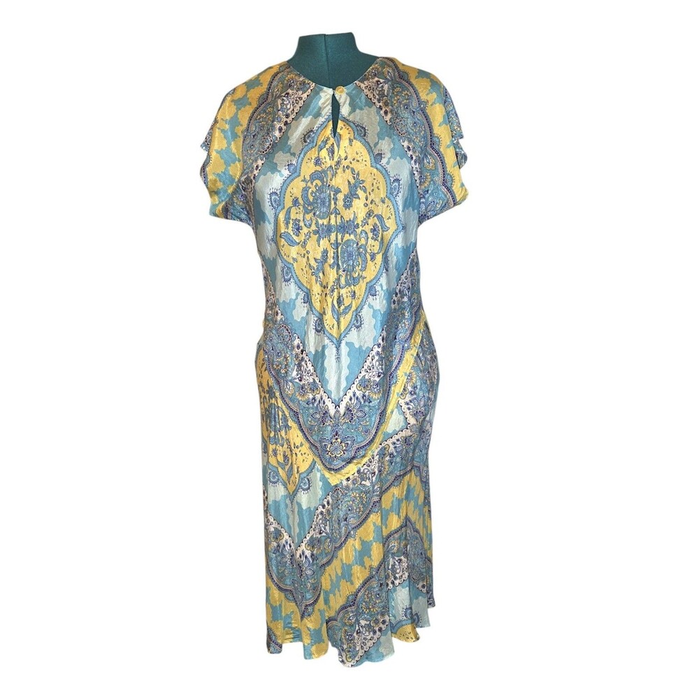Gerard Pasquier Rare Vintage Paisley Garden Silk Two-Piece Set Size 44T & 42S